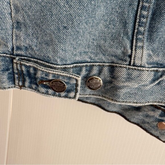 Harley-Davidson vintage denim vest  Gray Denim Vest - Picture 10 of 10